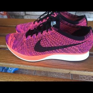 Men Nike Flyknit Racer Running Shoes "Acai Berry"